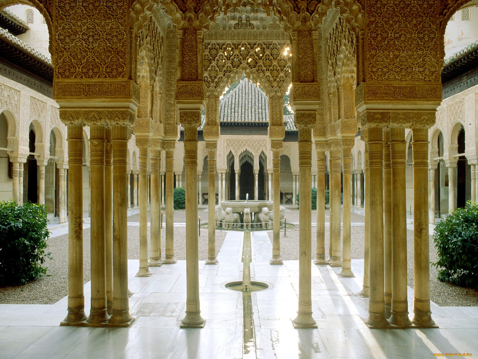 court, of, the, lions, alhambra, granada, spain, 